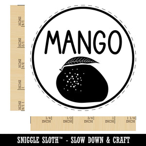 Mango Text with Image Flavor Scent Fruit Rubber Stamp for Stamping Crafting Planners