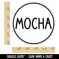 Mocha Flavor Scent Rounded Text Rubber Stamp for Stamping Crafting Planners