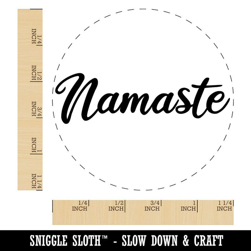 Namaste Script Font Rubber Stamp for Stamping Crafting Planners