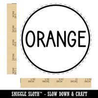 Orange Flavor Scent Rounded Text Rubber Stamp for Stamping Crafting Planners