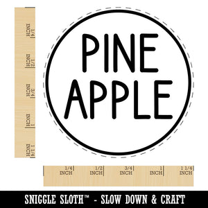Pineapple Flavor Scent Rounded Text Rubber Stamp for Stamping Crafting Planners