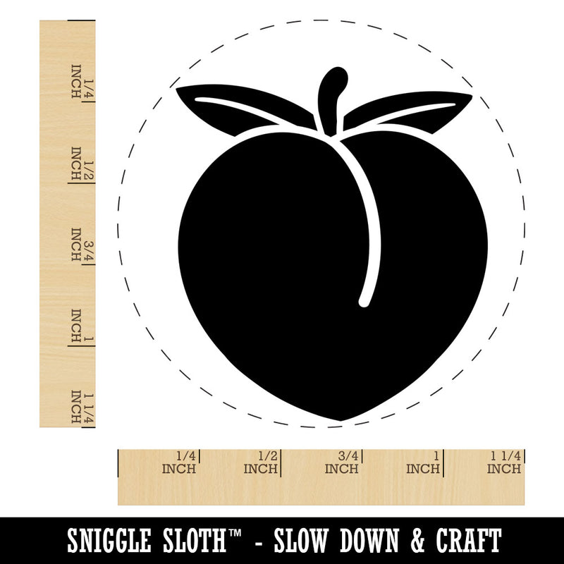 Plump Peach Solid Rubber Stamp for Stamping Crafting Planners