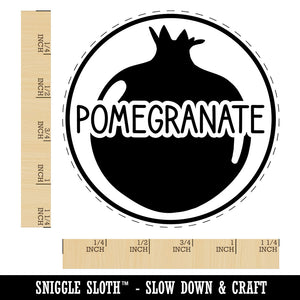 Pomegranate Text with Image Flavor Scent Rubber Stamp for Stamping Crafting Planners