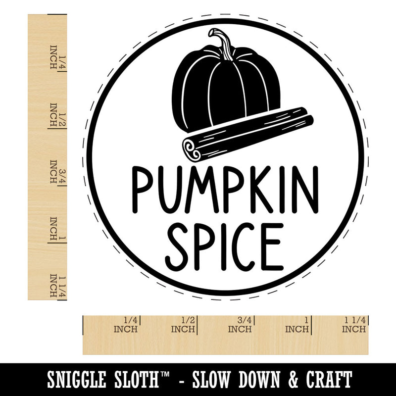 Pumpkin Spice Text with Image Flavor Scent Rubber Stamp for Stamping Crafting Planners