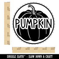 Pumpkin Text with Image Flavor Scent Fall Thanksgiving Halloween Rubber Stamp for Stamping Crafting Planners