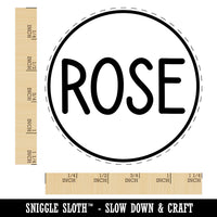 Rose Flavor Scent Rounded Text Rubber Stamp for Stamping Crafting Planners