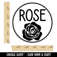 Rose Text with Image Flavor Scent Rubber Stamp for Stamping Crafting Planners