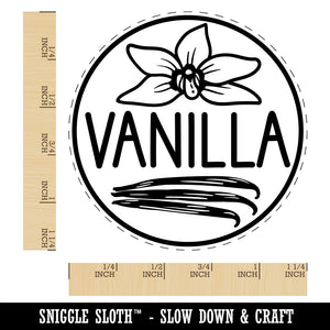 Vanilla Text with Image Flavor Scent Rubber Stamp for Stamping Crafting Planners