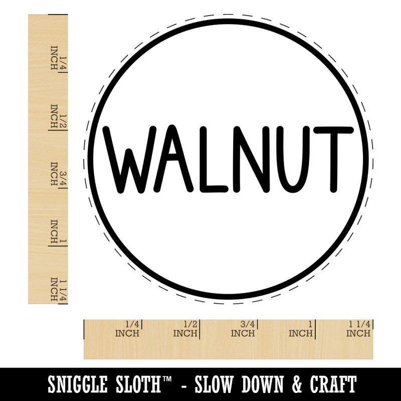 Walnut Flavor Scent Rounded Text Rubber Stamp for Stamping Crafting Planners