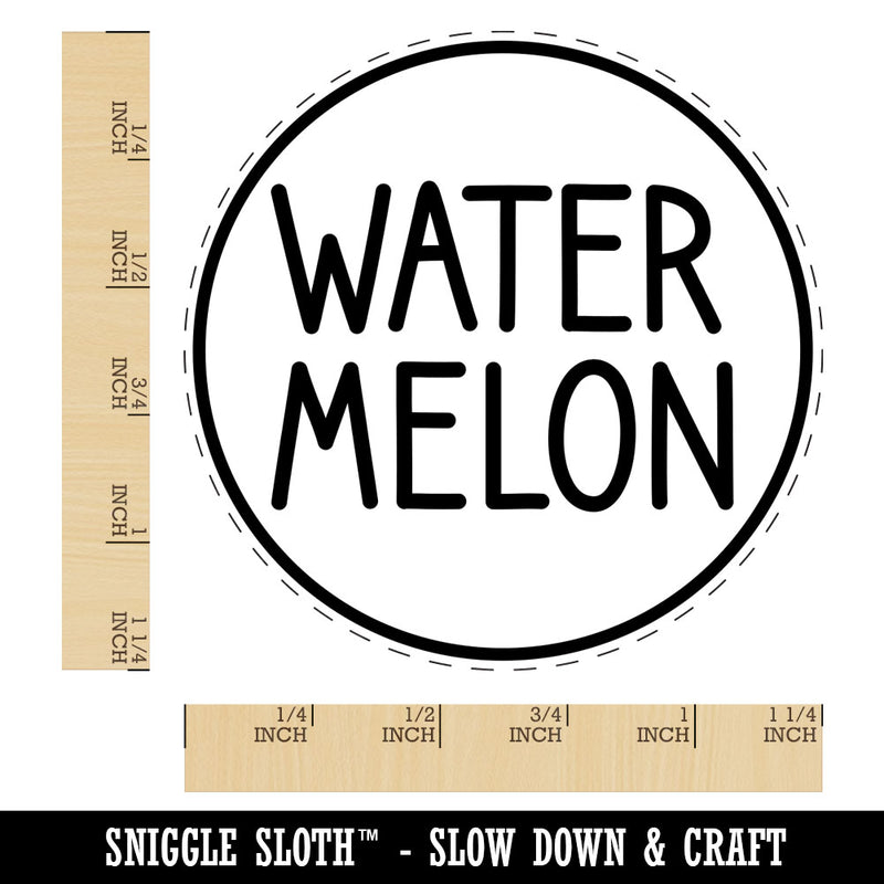 Watermelon Flavor Scent Rounded Text Rubber Stamp for Stamping Crafting Planners