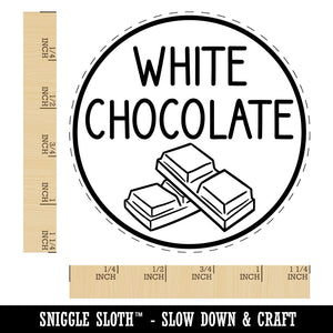 White Chocolate Text with Image Flavor Scent Rubber Stamp for Stamping Crafting Planners