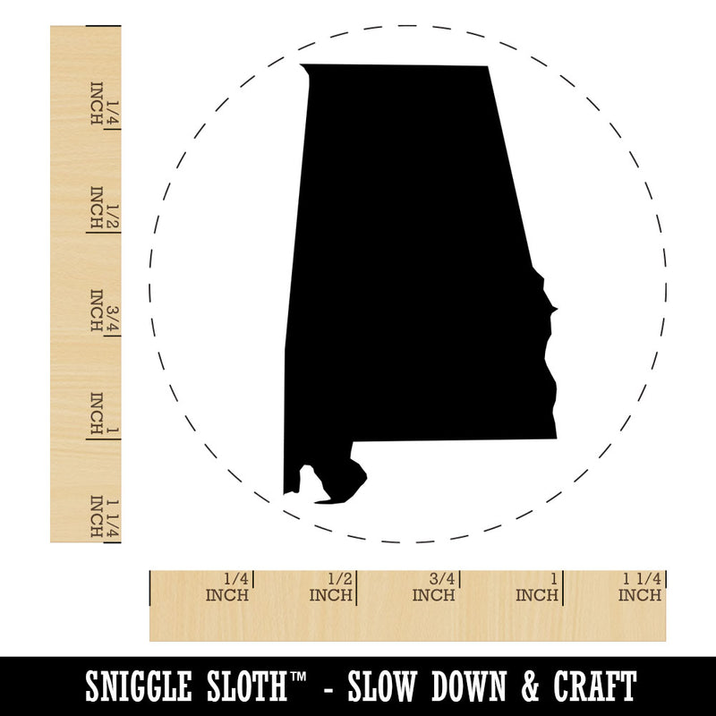 Alabama State Silhouette Rubber Stamp for Stamping Crafting Planners