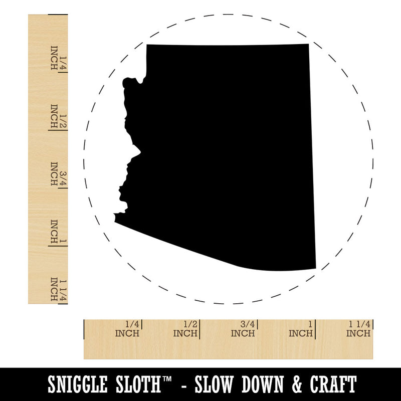 Arizona State Silhouette Rubber Stamp for Stamping Crafting Planners