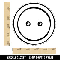 Hand Drawn Button Two Holes Sew Sewing Rubber Stamp for Stamping Crafting Planners