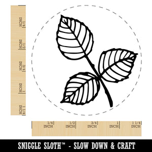 Hand Drawn Rose Leaves Doodle Rubber Stamp for Stamping Crafting Planners
