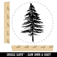 Hand Drawn Sketchy Christmas Evergreen Tree Rubber Stamp for Stamping Crafting Planners