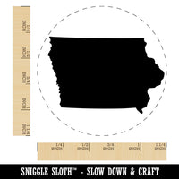 Iowa State Silhouette Rubber Stamp for Stamping Crafting Planners