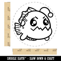 Kawaii Anglerfish Rubber Stamp for Stamping Crafting Planners