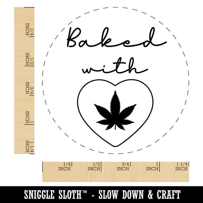 Marijuana Baked with Love Elegant Rubber Stamp for Stamping Crafting Planners