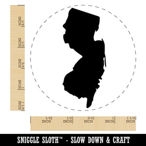 New Jersey State Silhouette Rubber Stamp for Stamping Crafting Planners