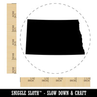 North Dakota State Silhouette Rubber Stamp for Stamping Crafting Planners