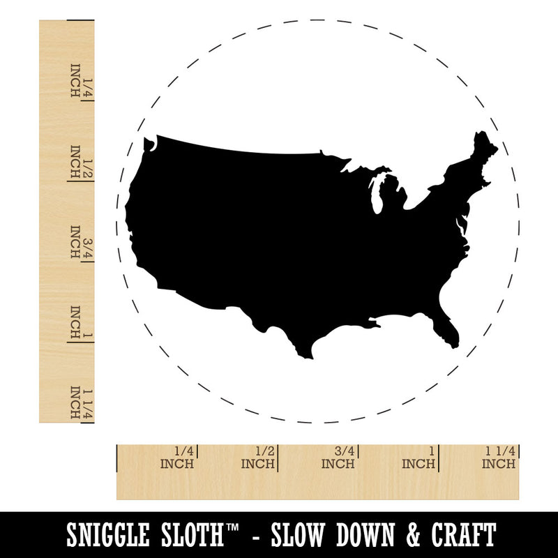 USA United States America Country Silhouette Rubber Stamp for Stamping Crafting Planners