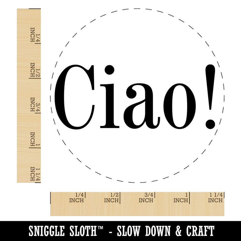 Ciao Italian Greeting Hello Goodbye Rubber Stamp for Stamping Crafting Planners