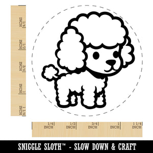 Cute and Fluffy Poodle Dog Rubber Stamp for Stamping Crafting Planners