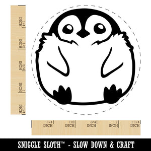 Cute Fluffy Baby Penguin Rubber Stamp for Stamping Crafting Planners