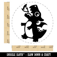 Cute Little Dragon Breathing Fire Rubber Stamp for Stamping Crafting Planners