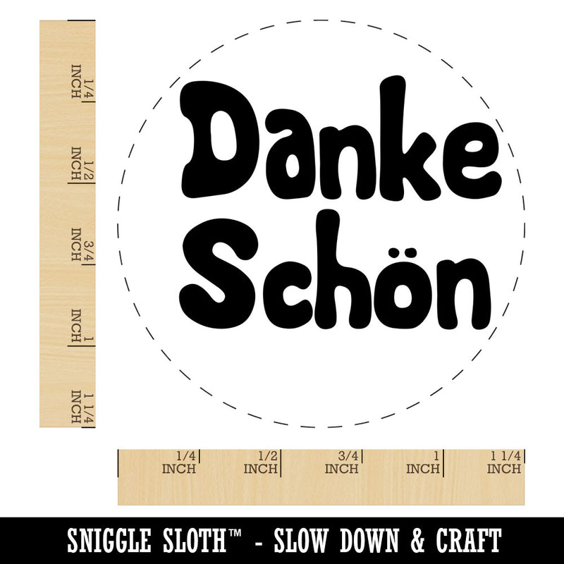 Danke Schön German Thank You Very Much Rubber Stamp for Stamping Crafting Planners