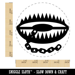 Deadly Bear Trap Rubber Stamp for Stamping Crafting Planners