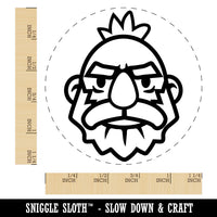 Dwarf Male Character Face Rubber Stamp for Stamping Crafting Planners
