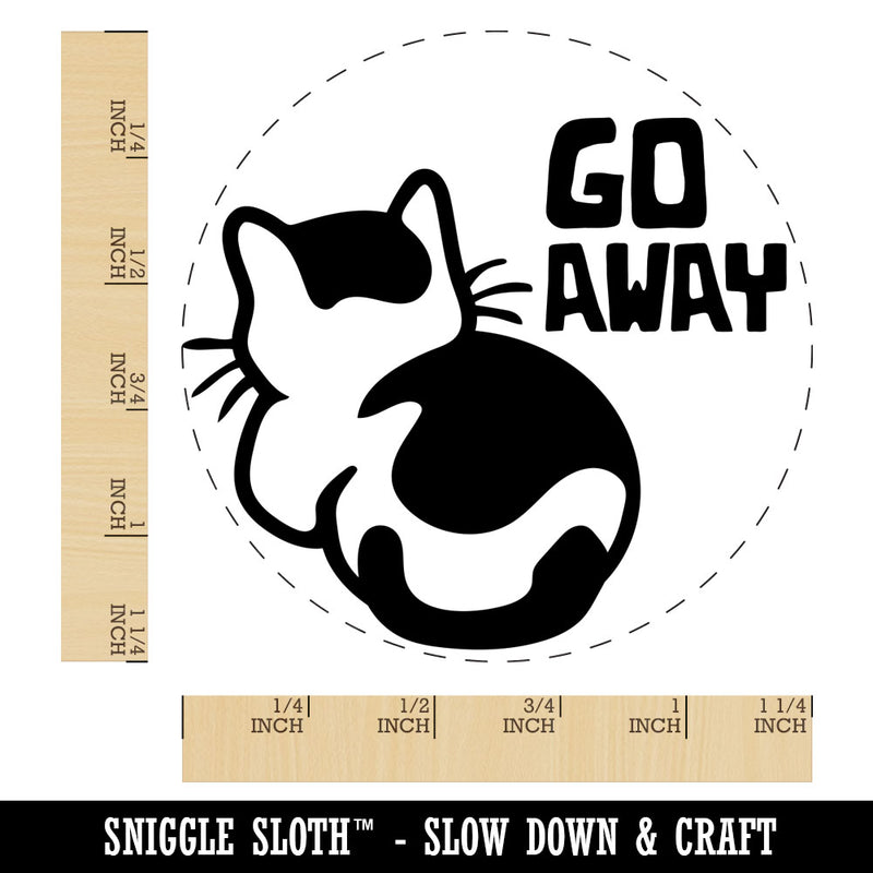 Go Away the Cat is Ignoring You Rubber Stamp for Stamping Crafting Planners