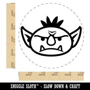 Goblin Male Character Face Rubber Stamp for Stamping Crafting Planners