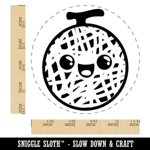 Happy Cute Honeydew Melon Rubber Stamp for Stamping Crafting Planners