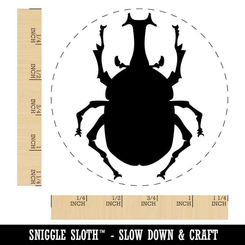 Horned Dynastid Rhinoceros Beetle Insect Rubber Stamp for Stamping Crafting Planners