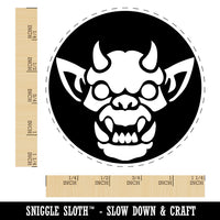 Horned Gargoyle Head Rubber Stamp for Stamping Crafting Planners