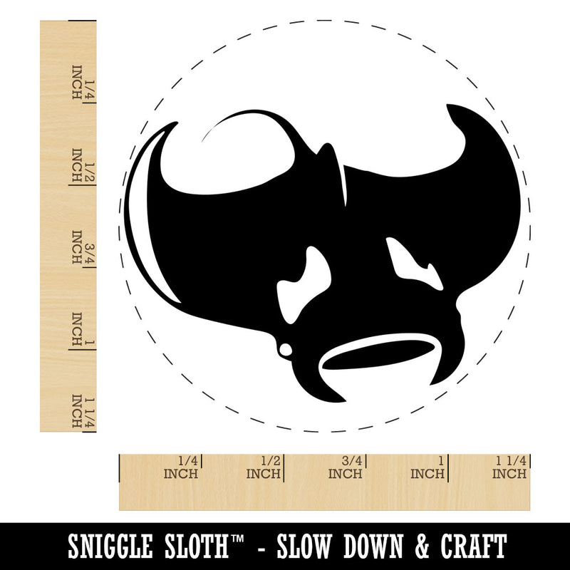 Manta Ray Rubber Stamp for Stamping Crafting Planners