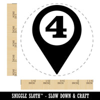 Map Location 4 Marker Rubber Stamp for Stamping Crafting Planners