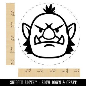 Orc Male Character Face Rubber Stamp for Stamping Crafting Planners