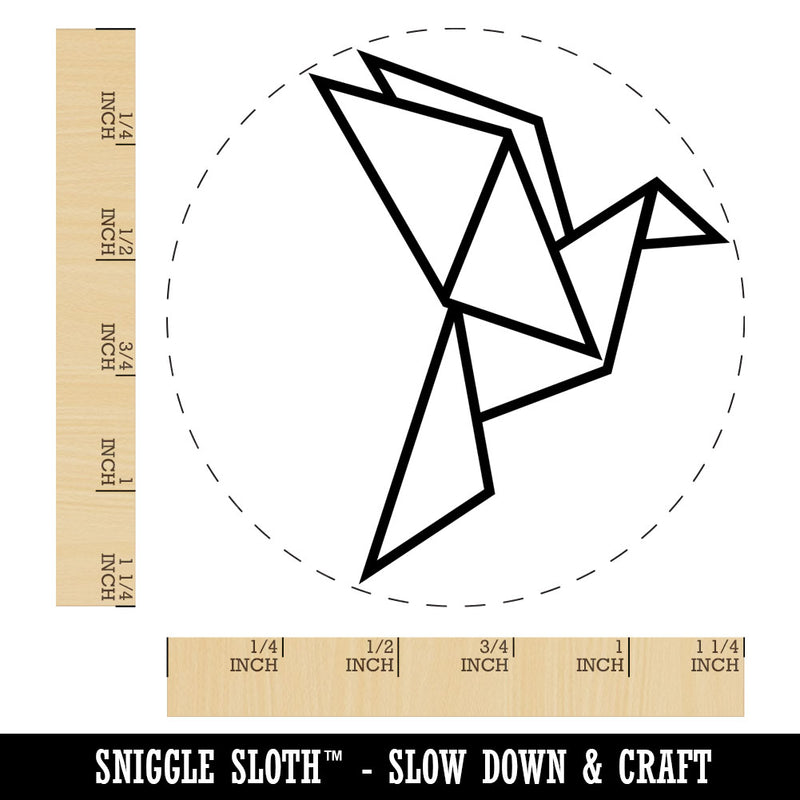 Origami Paper Bird Rubber Stamp for Stamping Crafting Planners