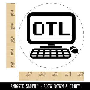 OTL Despair Kawaii Computer Face Emoticon Rubber Stamp for Stamping Crafting Planners