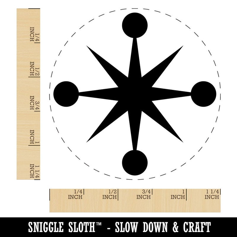 Retro Star Jacks Rubber Stamp for Stamping Crafting Planners