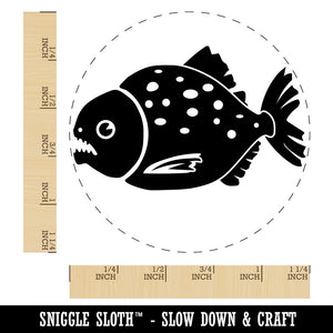 Toothy Piranha Fish Rubber Stamp for Stamping Crafting Planners