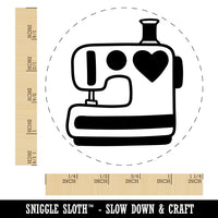 Sewing Machine with Heart Rubber Stamp for Stamping Crafting Planners