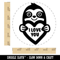 Sloth I Love You Rubber Stamp for Stamping Crafting Planners