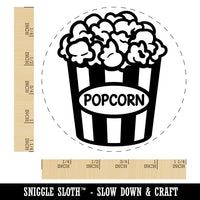 Big Bucket of Popcorn Movie Theater Rubber Stamp for Stamping Crafting Planners