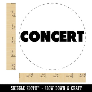 Concert Bold Text Rubber Stamp for Stamping Crafting Planners