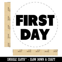 First Day Bold Text School Rubber Stamp for Stamping Crafting Planners